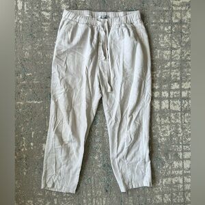 Zara Beige Cropped Length Pants - Size Small